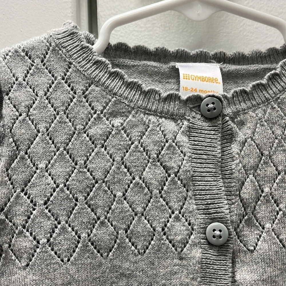 Gymboree Baby Girl Gray Button-Up cardigan Sweater size 18-24 months